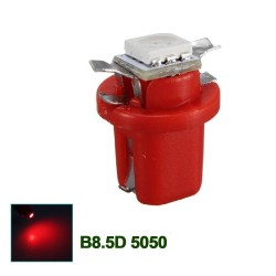 Led bulb 1 smd 5050 socket T5 B8.5D, red color, for dashboard and center console